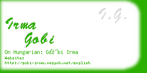 irma gobi business card